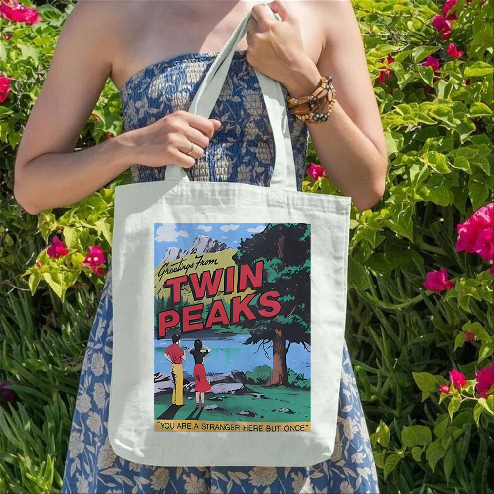 Twin Peaks Canvas Tote Bags Di - Sustainable Living Zero Waste 评论和价格