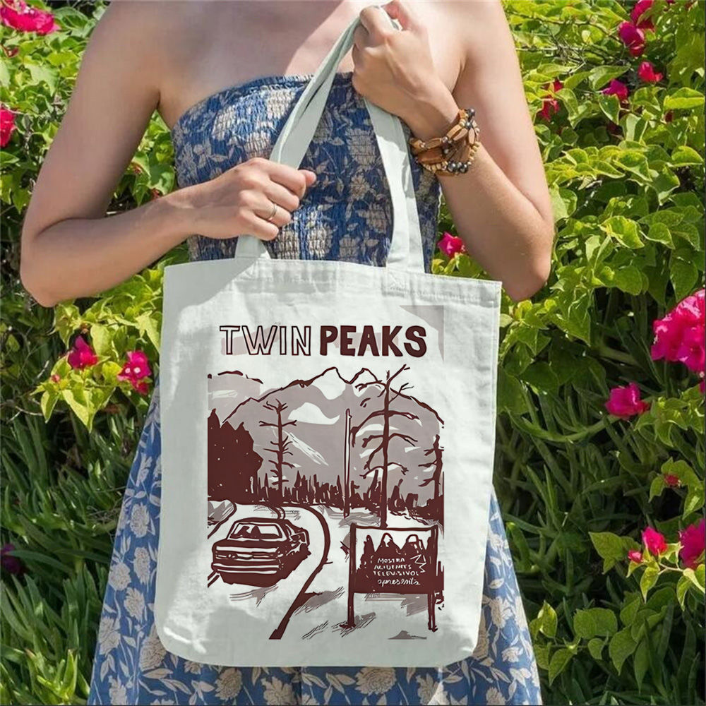 Twin Peaks Canvas Tote Bags Di - Sustainable Living Zero Waste 评论和价格